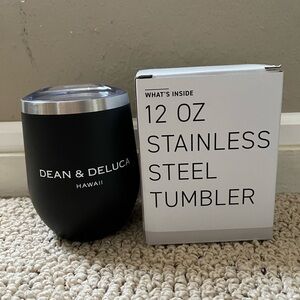NIB Dean & Deluca Hawaii Black Stainless Steel Cece Tumbler 12oz